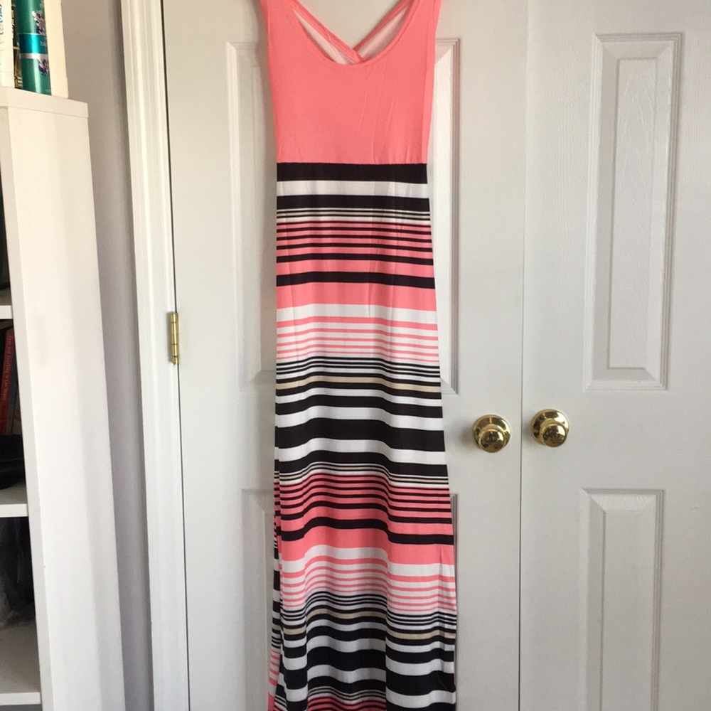 Pink Striped Maxi